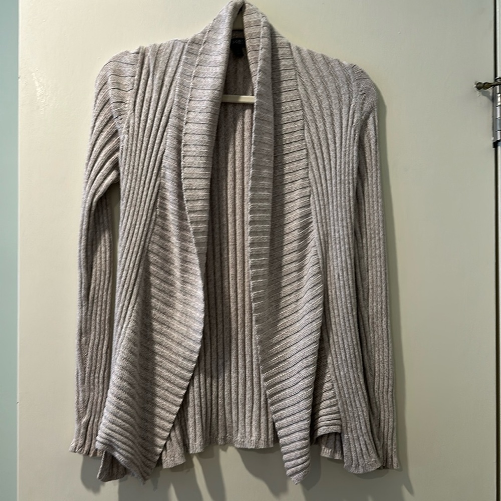 Cozy Gray Ribbed Women's Sweater
